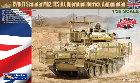 Gecko 1/35 CVR(T) Scimitar Mk 2 TES(H) Mass Production Tank Operation Herrick, Afghanistan Kit