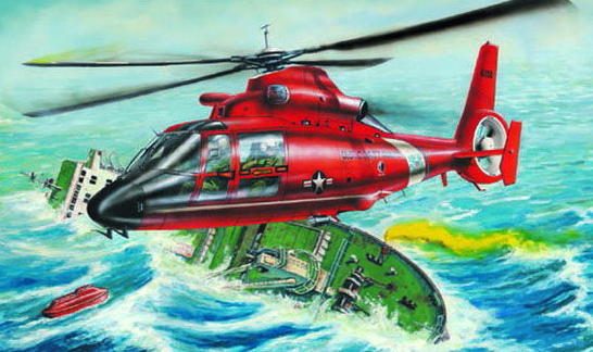 Trumpeter 1/48 HH65A Dolphin Search & Rescue Helicopter Kit