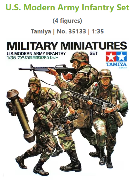 Tamiya U.S. Modern Army Infantry Set (4 figures) Kit
