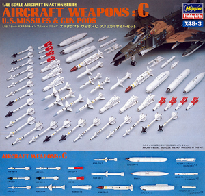 Hasegawa 1/48 1/48 Weapons C - US Missiles & Gun Pods Kits