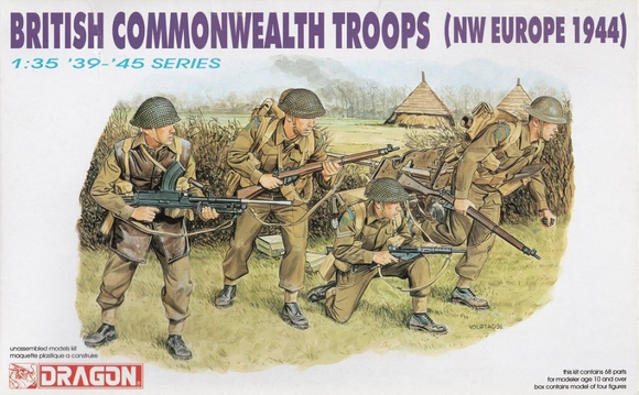 Dragon 1/35 British Commonwealth Troops NW Europe 1944 (4) (Re-Issue) Kit