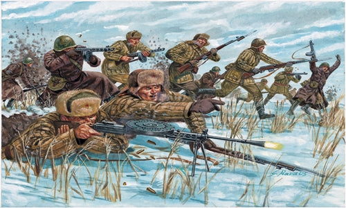 Italeri 1/72 Russian Infantry In Winter Uniforms Kit