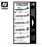 Vallejo Luftwaffe Maritime & Tropical Colors Paint Set