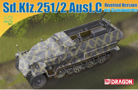 Dragon 1/72 Sd.Kfz.251/2 Ausf.C Rivetted Version mit Granatwerfer Kit