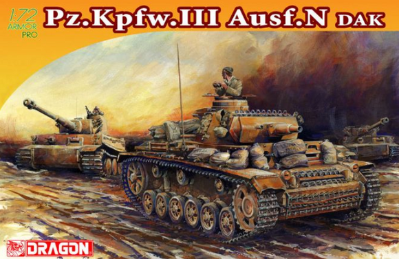 Dragon 1/72 Pz.Kpfw.III Ausf.N DAK Kit