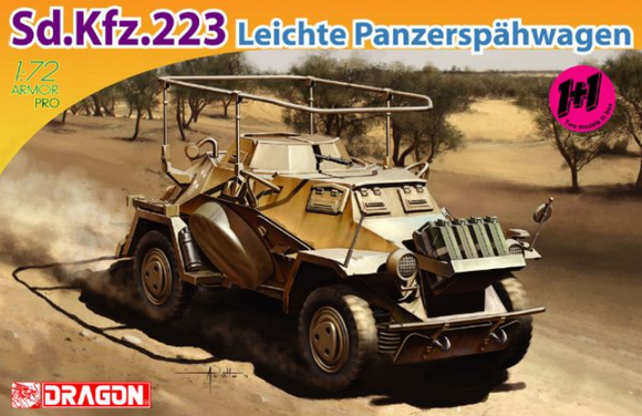 Dragon 1/72 Sd.Kfz.223 Leichte Panzerspahwagen (Twin Pack) Kit