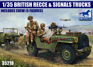 Bronco Models 1/35 British Recce And Signals Light Truck (2 Kits with Crew (5 figures) Kit