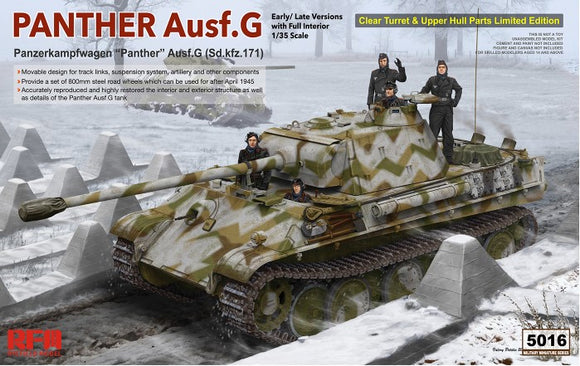 Ryefield Model PANTHER Ausf.G w/Full Interior Kit