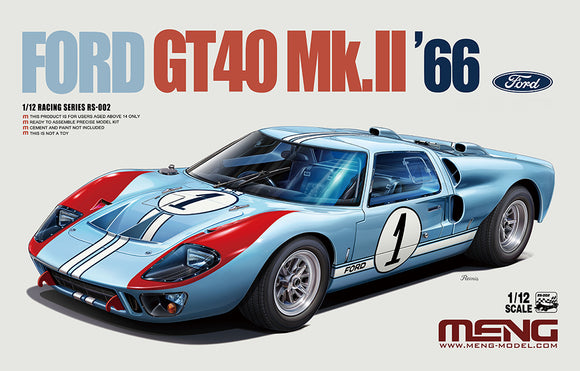 Meng 1/12 Ford GT40 Mk.II ’66 Kit