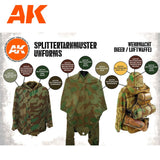 AK nteractive Figures Series: Wehrmacht (Heer/Luftwaffe Splintertarnmuster) Uniforms 3G Acrylic Paint Set (6 Colors) 17ml Bottles