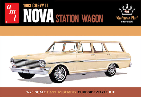 AMT 1/25 1963 Chevy II Nova Station Wagon Craftsman Plus Series Kit