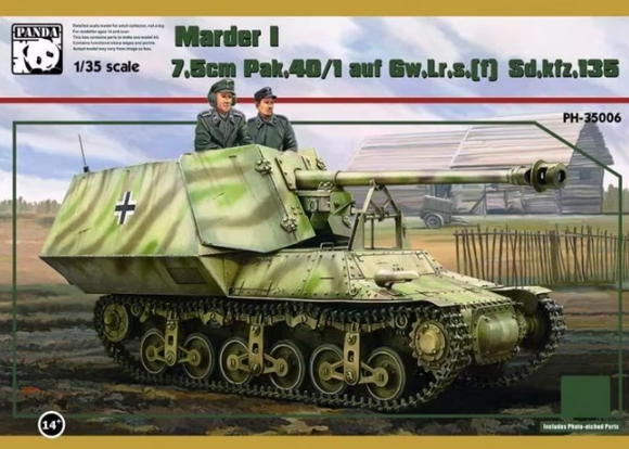 Panda Hobby 1/35 Marder I Sd. Kfz. 135 7.5cm Pak 40/1 auf Gw. Lorraine Schlepper 37L(f) Kit
