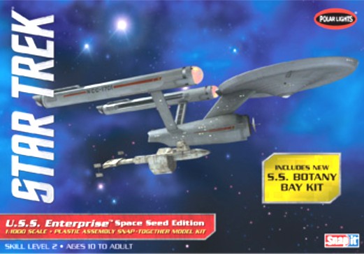 Polar Lights 1/1000 Star Trek USS Enterprise Space Seed Edition & SS Botany Bay (Snap) Kit