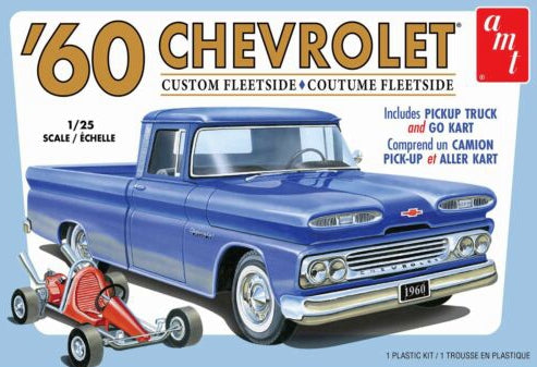 AMT 1/25 1960 Chevrolet Custom Fleetside Pickup Truck w/Go Kart Kit
