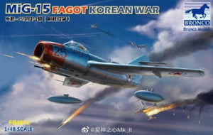 Bronco Models 1/48 MiG15 Fagot Fighter Jet Korean War Kit