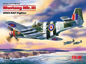 ICM 1/48 WWII Mustang Mk III RAF Fighter KLit