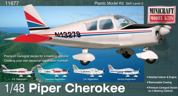 Minicraft Models 1/48 Piper Cherokee Aircraft Kit