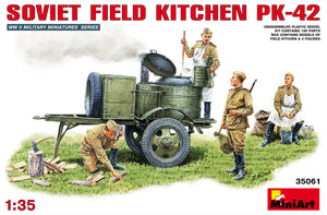 MiniArt 1/35 KP42 Soviet Field Kitchen w/4 Crew Kit