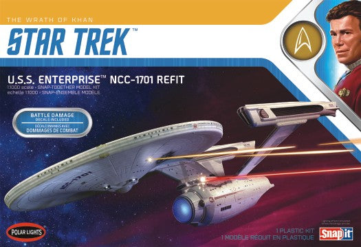 Polar Lights 1/1000 Star Trek Wrath of Khan USS Enterprise NCC1701 Refit (Snap) Kit