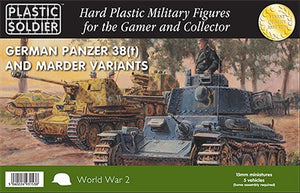 Plastic Soldier 15mm WWII German Panzer 38(t) Tank/Marder Variants (5) & Crew (45)