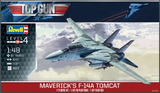 Revell-Monogram 1/48 Top Gun Classic: F14A Tomcat Aircraft Kit